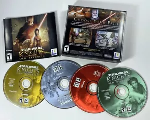 Star Wars Knights of the Old Republic 4 disc PC Game Software Lucas Arts Used - Picture 1 of 1