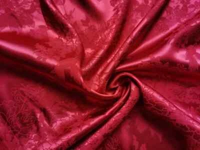 Vestido de tela damasco Charmeuse brocado de 58"" de ancho por yarda de tela satinada Jacquard  Foto 1 de 4