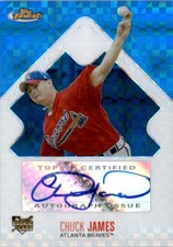 2006 Finest X-Fractors Blue #151 Chuck James Autograph /150