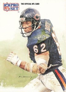 1991 Pro Set #384 Mark Bortz Chicago Bears