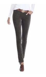 J McLaughlin Watson Velvet Jeans Pants Stretch Women Size 4 Charcoal Gray Ankle