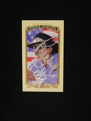 RICHARD PETTY SIGNED 2012 UD GOODWIN CHAMPIONS  MINI #62 NASCAR ON-CARD AUTO - Image 1 of 2