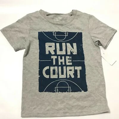 Run суда Toughskins мальчиков футболка ворота короткий рукав серый размер M (5/6) K5 - Изображение 1 из 3