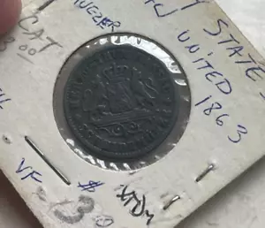 1863 Nassau 1 One Kreuzer bg - Picture 1 of 2