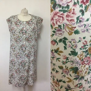 Vintage Dress Large Shift Pretty Floral Casual Summer - Picture 1 of 5