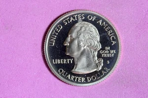 2002 - S PROOF CLAD "INDIANA" Statehood Washington Quarter! #N04962 - Picture 1 of 2