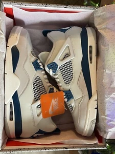 Air Jordan 4 Retro “AZUL MILITAR” FV5029‐141 Talla 13 Cabezal NUEVO EN CAJA - Imagen 1 de 6