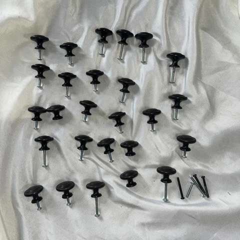 Cabinet Drawer Knobs Lot 26 Mushroom dark bronze  Color Pulls Breakaway Great Cover