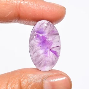 Natural Trapiche Amethyst Gemstone 15.50 Cts Loose Oval Cabochon 24X15X5 mm - Picture 1 of 6