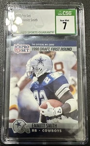 1990 Pro Set #685 Emmitt Smith - CSG/CGC 7 - HOF - Picture 1 of 2