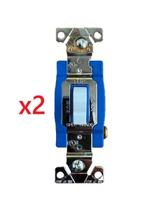 (Set bestehend aus 2) Eaton AH1201W Industrie Kippschalter einpolig 15A 120V weiß NEU - Bild 1 von 8