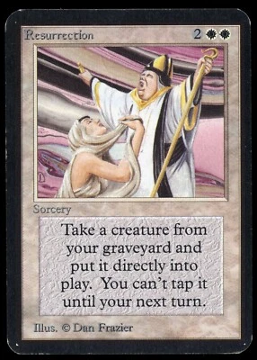 1993 MTG Magic the Gathering Card Alpha Resurrection Raw MP Gaming Card TCG - Image 1 of 2