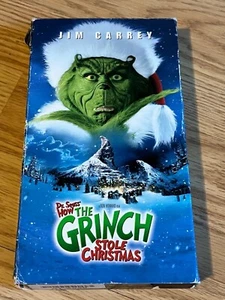 Vintage VHS Tape Dr. Seuss How The Grinch Stole Christmas Jim Carrey 2000 Movie - Picture 1 of 2