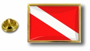 Pins Pin Badge Pin's Metal With Clip Butterfly Flag Scuba Diving Diver - Picture 1 of 1