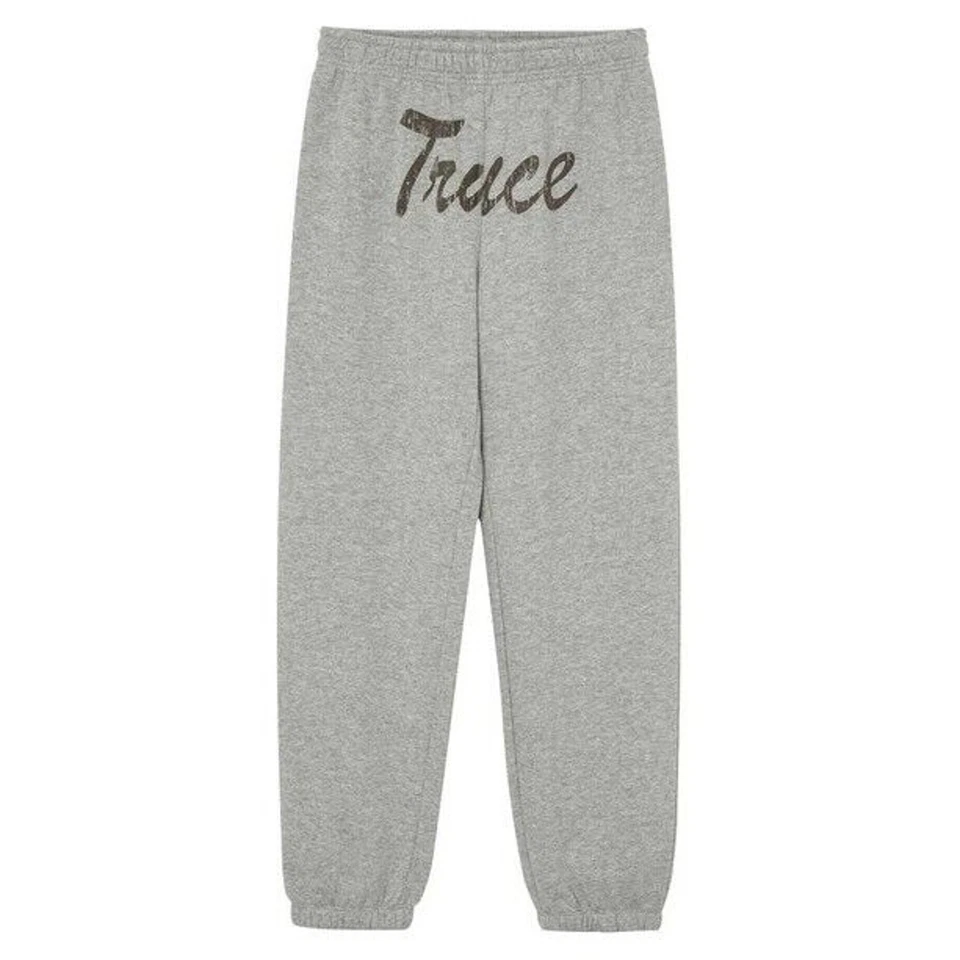 Pantalones deportivos de rizo de algodón gris jaspeado TRUCE para adolescentes niñas talla L/14 Foto 1 de 4
