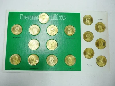 Shell Sammelmünzen Traum Elf 69 komplett mit Sammelkarte plus extra Münze Libuda - Bild 1 von 2