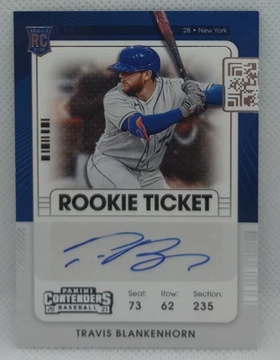 2021 Contenders Travis Blankenhorn AUTO Rookie RC New York NY Mets #176 - Image 1 of 2