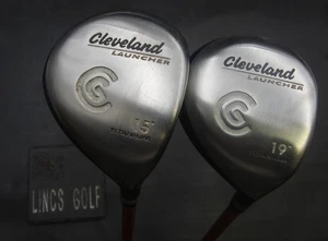 Set of 2 Cleveland Launcher 15° 3+19° 5 Woods Stiff Graphite Shafts - Picture 1 of 5