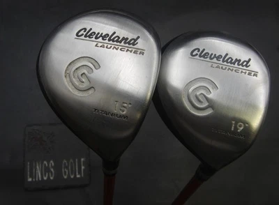 Set of 2 Cleveland Launcher 15° 3+19° 5 Woods Stiff Graphite Shafts - Image 1 of 4