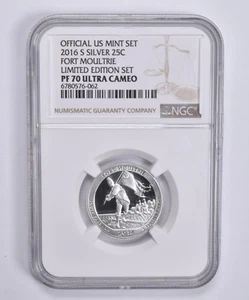 PF70 UCam 2016-S Silver Quarter Fort Moultrie Limited Edition Set NGC *5977 - Picture 1 of 5