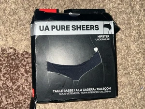 NIB Under Armour Womens Black Pure Sheers Hipster Panty Large - Picture 1 of 2