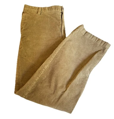 LL Bean Corduroy Pants Mens 36x30 Brown Tan Cords Fit Straight Classic Preppy - Image 1 of 4