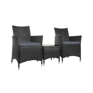NEW Exterieur Outdoor Gardeon 3pc Outdoor Furniture Set Black - Picture 1 of 9