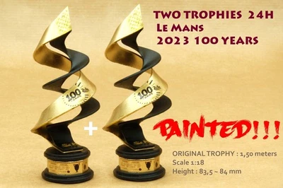 X 2 TROFEO 24H Le Mans 2023 Vincitore 100 anni Ferrari 1:18 DUE TROFEI - Immagine 1 di 4