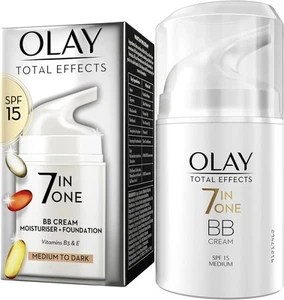 Olay Total Effects 7in1 BB Medium To Dark Face Cream SPF15 Niacinamide 50ml UK - Picture 1 of 6