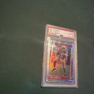PSA 10 2021 Donruss Football Silver Optic Holo Rated Rookie Trey Lance P-254 A - Bild 1 von 7
