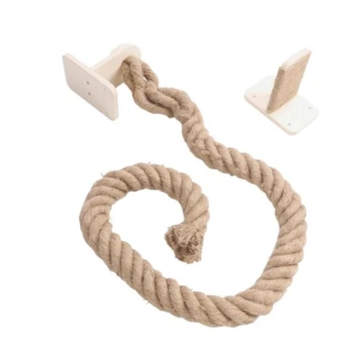 Wall Mount Cat Tree with Climbing Rope Simple Assembly Jumping Platform - Image 1 of 4