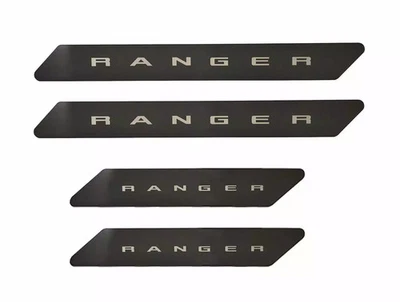 Putco Ranger Logo Black Door Sill Plates Kit- Fits Ford Ranger SuperCrew 19-23 Foto 1 de 4
