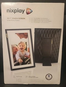 NEW Nixplay 10.1" Touch Screen SMART PHOTO FRAME Black Classic Mat Wi-Fi HD W10P - Photo 1 sur 8