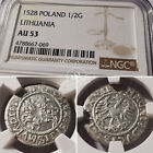 Lithuania - Sigismund Old - 1/2 gross - 1528 year - NGC AU53 - RARE !!!