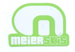 MEIER SKIS GREEN AND WHITE LOGO DECAL 2.75" X 2" STICKER! - Picture 1 of 3