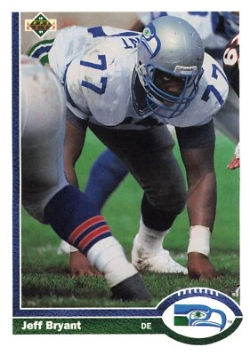 JEFF BRYANT 1991 Upper Deck #338 Seattle Seahawks DE Football Card - Image 1 of 2