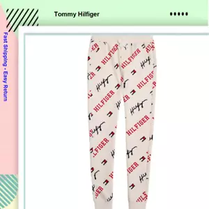 Tommy Hilfiger, Big Boys All-Over Hilfiger Printed Joggers, Snow White, 7 - Picture 1 of 1