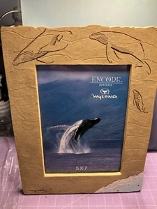 Vintage 2002 Wyland by Encore Humpback Whale 5 by 7 Picture Frame NIB - Picture 1 of 4