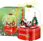 Christmas Building Blocks Music Box with Light, 298 Pieces, Holiday Building Set