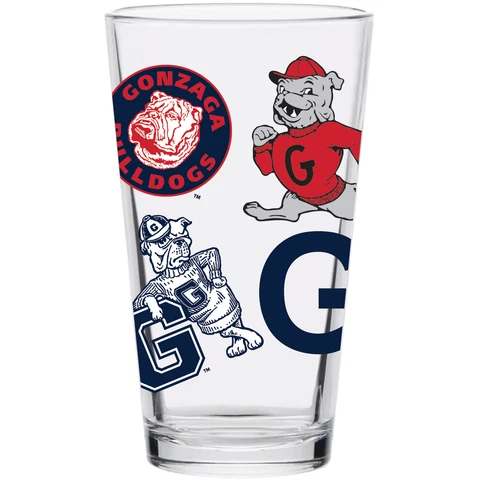Gonzaga Bulldogs 16oz. Medley Vintage Pint Glass Cover