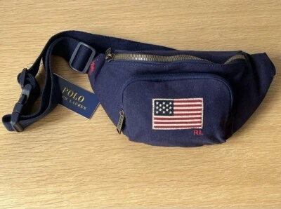 Polo Ralph Lauren USA Patched RL Logo Crossbody Shoulder Bag Fanny Pack PWing - Image 1 of 4