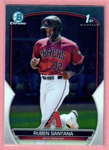 2023 Bowman Cromo Rubén Santana 1er Bowman #BCP-42 Diamondbacks QTY - Imagen 1 de 2