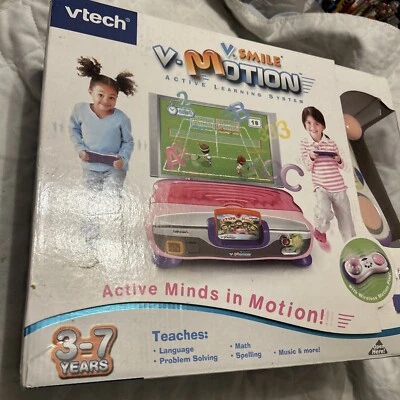 Vtech V-Smile V-Motion Active Learning System AGES 3-7 Language Logic Math NEW - Image 1 of 4