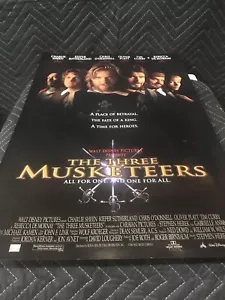 I tre moschettieri locandina film 15"" x 22"" 1993 originale Walt Disney L@@k - Foto 1 di 9