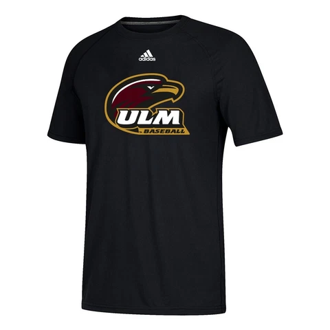 Louisiana-Monroe Warhawks  NCAA Adidas Men's Black Baseball Climalite T-Shirt Cover