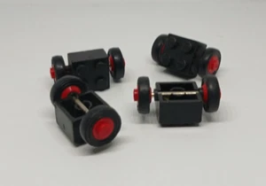 LEGO : 4x Roue + Pneu lisse - Réf 3137c01assy1 - Set 182 149 355 585 570 361 555 - Imagen 1 de 1