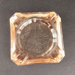 Vintage Pink Depression Adam Glass Starburst Design Ashtray Jeannette Art Deco - Picture 1 of 4