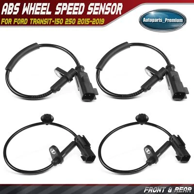 4Pcs Front & Rear ABS Wheel Speed Sensor for Ford Transit-150 w/ Dual Rear Wheel - Image 1 of 4