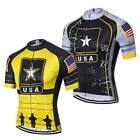 USA Cycling Jersey Men's Team Cycling Shirt Short Sleeve Bike Biking Jersey Top