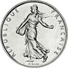 1046235 Coin France Semeuse Franc 1983 Paris Serie Fdc Ms Nic Kel
